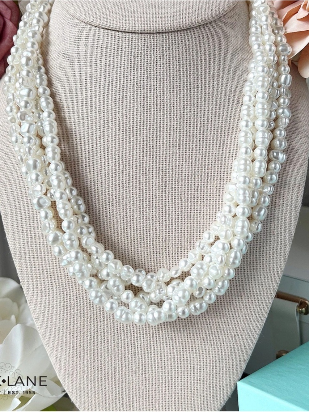 Park Lane CHANTILLY 5-in1 Pearl Statement Necklace, 16”+3”, Versatile, NWT